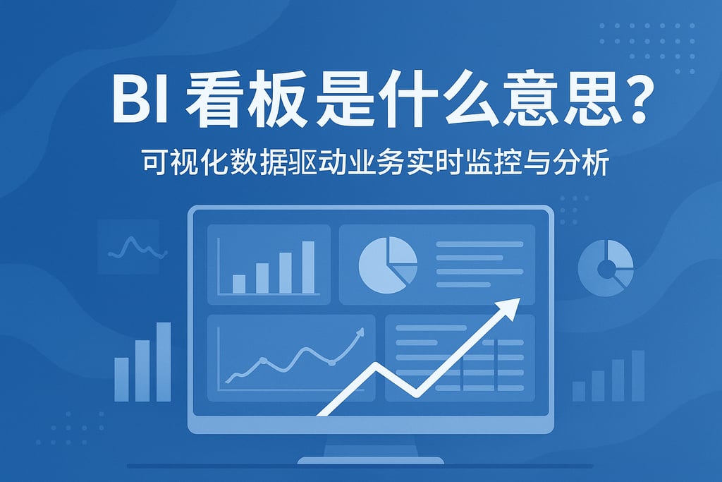 BI看板是什么意思？可视化数据驱动业务实时监控与分析"